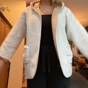 Fuzzy jacket reversible